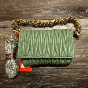 Montana West Quilted Handbag for Women Crossbody with Gold Chain